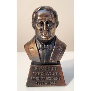 Vintage Metal Die Cast Collectible Pencil Sharpener Franklin Roosevelt